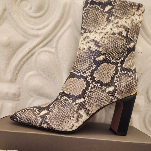 Franco Sarto "Briar" Grey Leather Heeled Boots. NIB. Size 10 - Picture 5 of 14